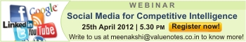 Webinar Social Media For Competitive Intelligence